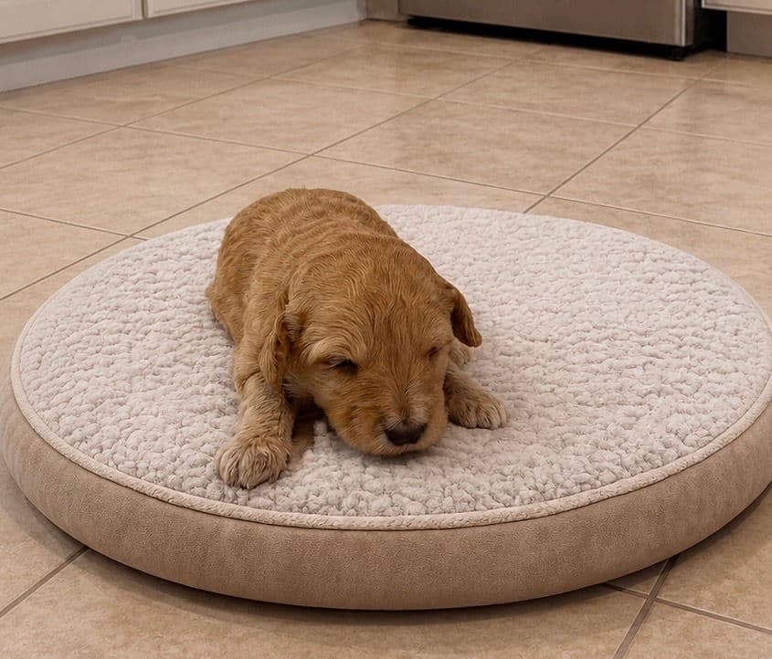 Rey, a goldendoodle